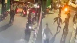 CCTV Dilokasi Kejadian Saat Penyerangan Sekelompok Orang