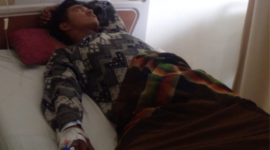 Foto: Pasien M. Sadam Diruang Perawatan 