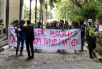 Aksi Mahasiswa PMII Kabupaten Bekasi