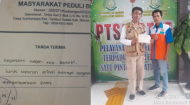 Foto: Ketua FKMPB, Eko Setiawan Usai Masuki Laporan ke Kejaksaan Negeri Kabupaten Bekasi, Jawa Barat
