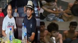 Foto: Alex Ziblo (kiri) bersama Delvin Chaniago (kanan) dan korban persekusi Farhan 