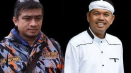 Foto: Wakil Ketua LSM GMBI Distrik Kota Bekasi, Delvin Chaniago (kiri) & Gubernur Jabar, Dedi Mulyadi (kanan)