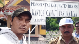 Foto: KSM LSM GMBI Babelan, Rosul dan Kepala Desa Pahlawan Setia, Zainal Abidin