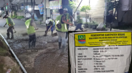 Proyek Pekerjaan Jalan Pulo Asem-Lingkar Babelan, Kabupaten Bekasi, Jawa Barat.