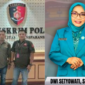 Foto: Ketua LSM Trinusa Bekasi Raya, Maksum Alfarizi (Kiri) Saat Melaporkan Dwi Setyowati alias Wiwiek Hargono (Istri Walikota Bekasi, Tri Adhianto)   