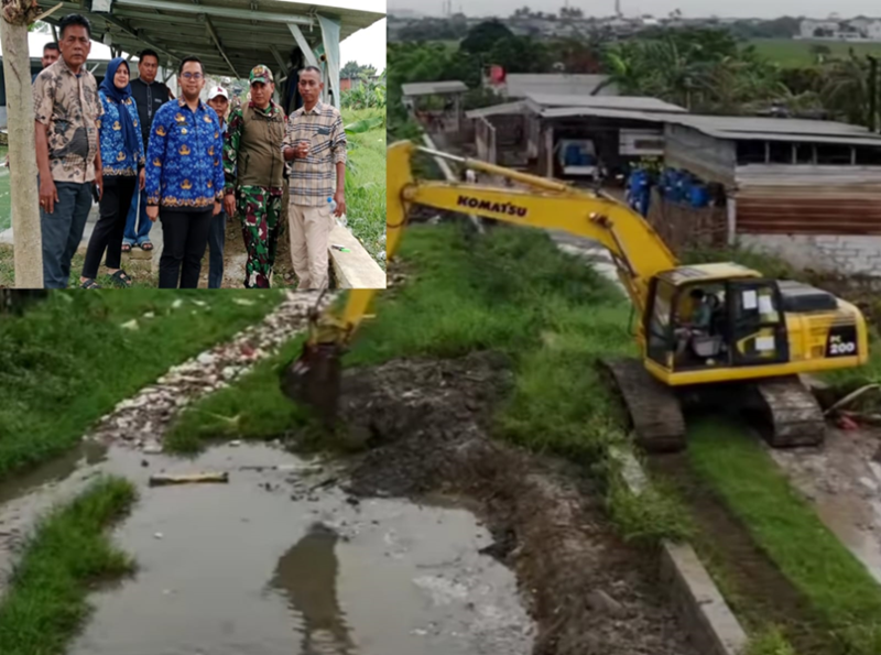 Foto: Lurah Kebalen Andika Journalisanda, S.STP, MAP Saat Tinjau Lokasi Pengerukan
