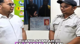 Foto: Lurah Kebalen Andika Journalisandi Bersama Ketiga Pelaku Pembuang Sampah Sembarangan