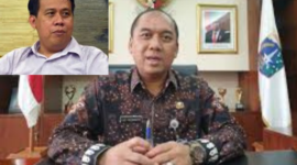 Foto: Direktur CBA, Uchok Skay Khadafi & Walikota Jakarta Barat, Uus Kuswanto