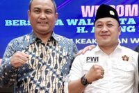 Foto: PWI Jawa Barat, Hilman Hidayat Bersama Ketua PWI Bekasi Raya, Ade Muksin, SH.