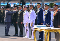Suasana Pelantikan 2.000 Patriot Muda Oleh Presiden Prabowo Subianto