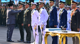 Suasana Pelantikan 2.000 Patriot Muda Oleh Presiden Prabowo Subianto