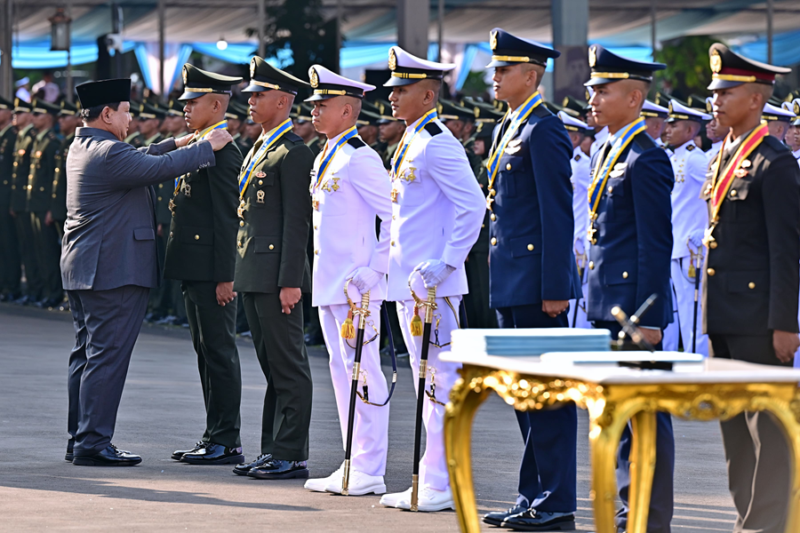 Suasana Pelantikan 2.000 Patriot Muda Oleh Presiden Prabowo Subianto