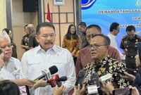 Foto: Jaksa Agung, ST. Burhanuddin dan Ketua Dewan Pers, Komaruddin Hidayat