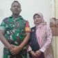 Foto: Anggota TNI, Sertu Bertoni Bersama Istrinya, Prof. Dr. Zulfani Sesmiarni, M.Pd.