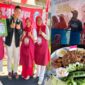 Tim Masak RT 001, Septia Dwisaputri, Ismawati, Sri Lestari Bersama Chef Jordhy dan Ketua RT 001, Padmono Saat Memberikan Support Bagi Para Peserta Lomba   