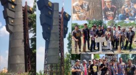 Foto: HUT RI Ke-80, LSM GMBI Distrik Kota Bekasi Aksi Bersih Monumen Perjuangan Kali Bekasi, Kota Bekasi 