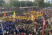 Foto: Aksi Mahasiswa Dari Berbagai Kampus di Jakarta