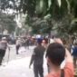 Teks Photo : Situasi Saat Kericuhan Antara Peserta Aksi Dengan Aparat