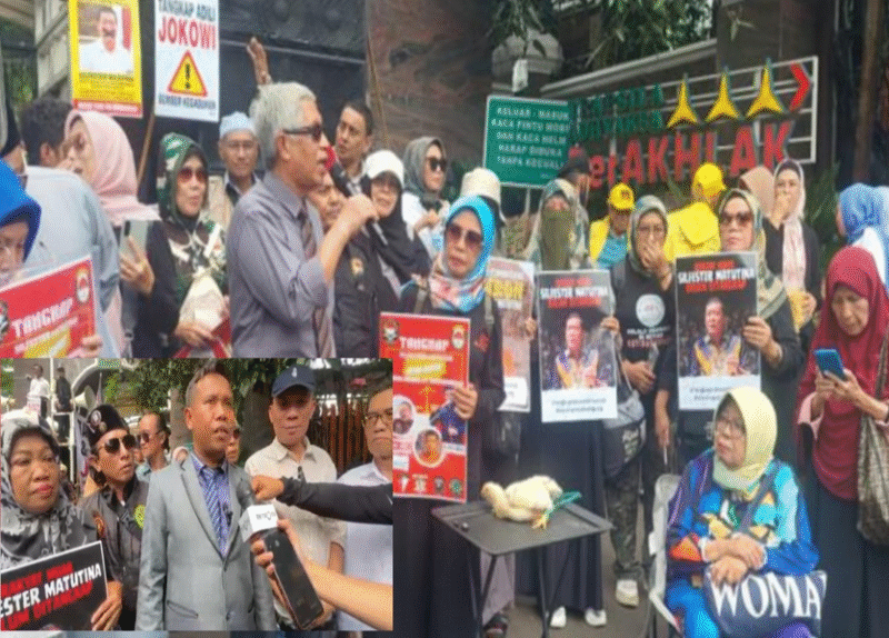 Photo: Aksi Desak Kejagung Tangkap Terpidana Silfester Matutina