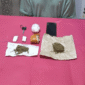 Teks Photo : Barang Bukti 68 Gram Daun Ganja Kering 
