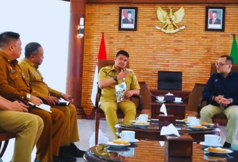Photo: Pertemuan Gubernur Sumatera Utara, M. Bobby Afif Nasution Dengan Jajaran PT. Telkom  