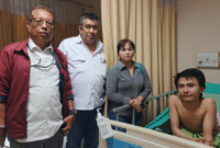 Photo: Ketua Umum YLBH PADI, Mastaria Manurung, (kanan), Unggul Sitorus (Tengah) dan Agus Budiono (kiri)