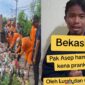 Pengangkatan Tumpukan Sampah di Jalan PLTGU Muara Tawar, Desa Pantai Makmur, Kecamatan Tarumajaya, Jumat 2 Januari 2026.