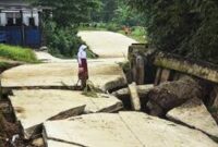 Photo: Lokasi Proyek Diduga Gagal Konstruksi di Desa Ranca Iga Kabupaten Bekasi