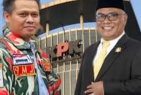 Photo: Ketua LMP Kabupaten Bekasi, Eko Triyanto dan Anggota DPRD Kabupaten Bekasi Fraksi Golkar. Marico, SE