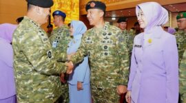 Upacara  Laporan Korps Kenaikan Pangkat 54 Perwira Tinggi (Pati) TNI 