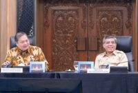 Photo: Menko, Airlangga Hartarto dan Menaker, Yassierli 