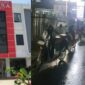 Photo: Depan RS. Tiara Kendaraan Roda Dua Parkir Diatas Aspal Jalan Raya Dampak Tutup Drainase Dirubah Lebih Tinggi Dari Aspal
