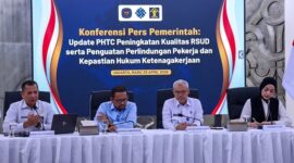Konferensi Pers bertema Penguatan Pelindungan Pekerja dan Kepastian Hukum Ketenagakerjaan
