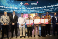 Kementerian Ketenagakerjaan (Kemnaker) menandatangani Nota Kesepahaman Bersama dengan Wadhwani Foundation dan PT. Indosat Tbk.