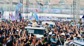 Photo: Presiden RI, Prabowo Subianto Hadiri Hari Buruh Internasional