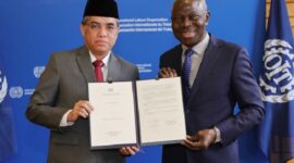 Photo: Menaker, Yassierli Bersama Dirjen ILO Gilbert F. Houngbo di Jenewa, Swiss