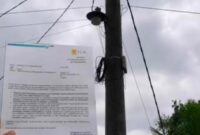 Kabel Wifi Ilegal di Tiang PLN Simalungun 