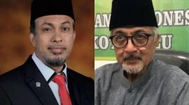 Photo: Anggota DPD RI, Rafiq Al Amri (Kiri) dan Ketua MUI Kota Palu, Prof, Zainal Abidin