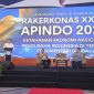 Photo: Rapat Kerja Koordinator Nasional (Rakerkornas) XXXV Asosiasi Pengusaha Indonesia (APINDO) 2026 di Makassar, Sulawesi Selatan, Selasa 4 Agustus 2026.
