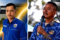 Photo: Sekretaris KNPI Kabupaten Simalungun, Edis Galingging dan Camat Hutabayu Raja, Ferry Risdonni Sinaga.