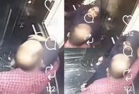 Photo: Potongan video CCTV yang viral diduga oknum Kepala Desa dengan seorang Politisi dalam lift salah satu Apartemen di Kota Bekasi 