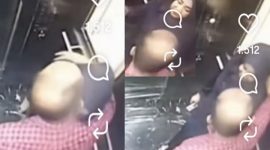 Photo: Potongan video CCTV yang viral diduga oknum Kepala Desa dengan seorang Politisi dalam lift salah satu Apartemen di Kota Bekasi 