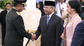 Photo: Panglima TNI Jenderal TNI Agus Subiyanto Hadiri Pelantikan Menteri Keuangan RI, Suahasil Nazara Menggantikan Purbaya Yudhi Sadewa. 